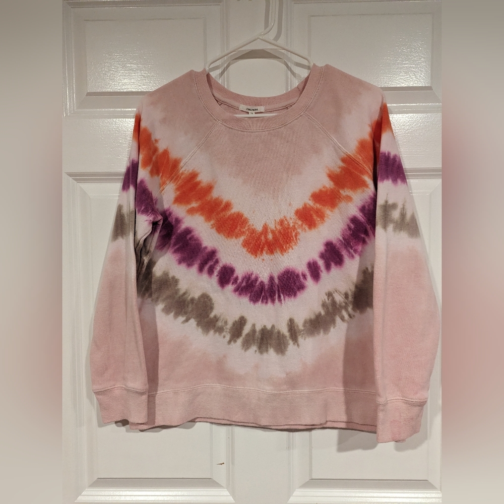 Maurices Crewneck Sweater Pink Tie Dye Size Medium